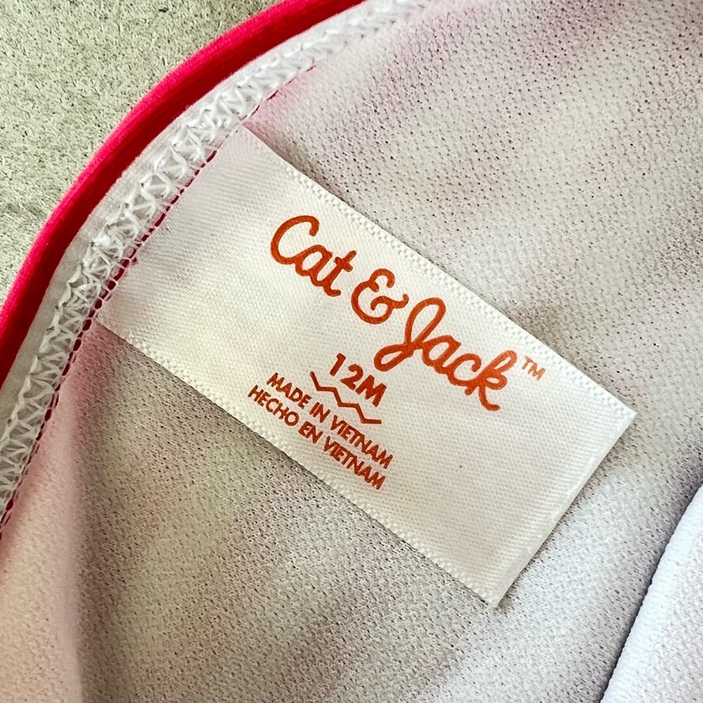 CAT & JACK 4th‎ of July Stars & Stripes Rashgaurd baby swimsuit, 12m - Picture 7 of 7